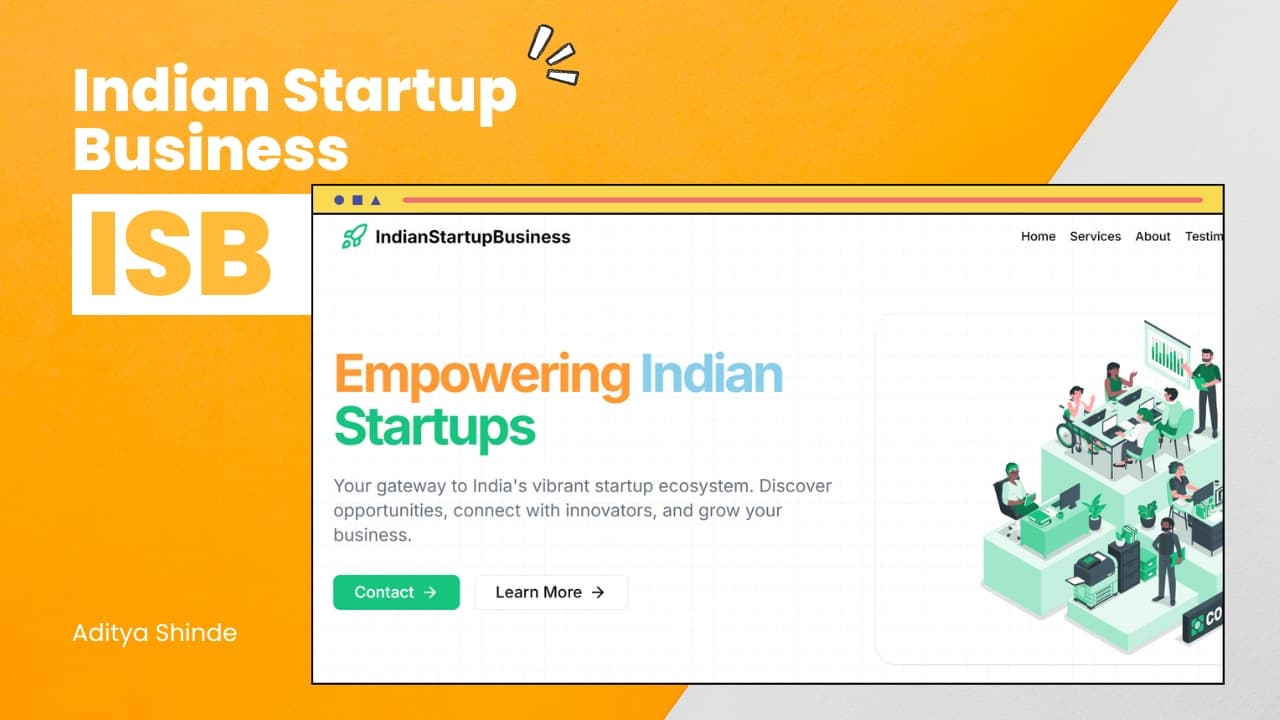 Indian Startup Business : Frontend Development with Next.js & Tailwind CSS